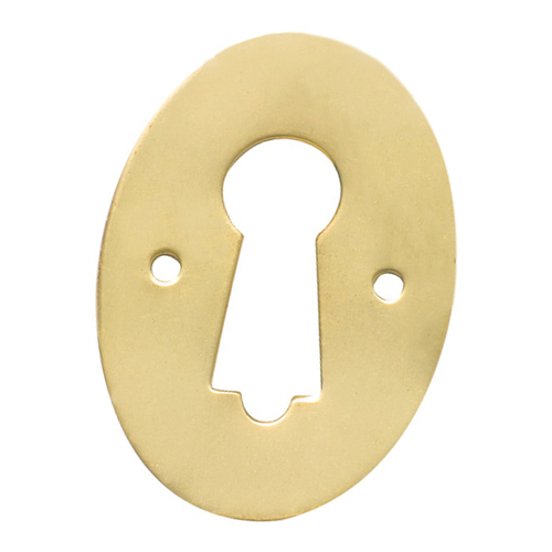 Tradco Pressed Escutcheon 44x30mm Unlacquered Satin Brass 21379