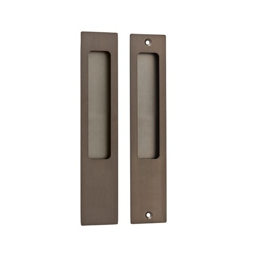 Iver Rectangular Flush Pull Passage Set Signature Brass 21411 *Pair*