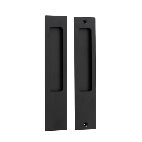 Iver Rectangular Flush Pull Passage Set Matt Black 21413 *Pair*