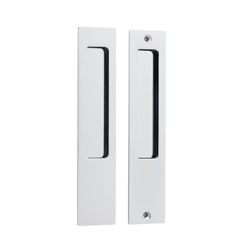 Iver Rectangular Flush Pull Passage Set Polished Chrome 21414 *Pair*