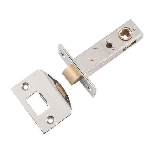 Tradco Hard Sprung Split Cam Tube Latch with Strike 60mm Polished Nickel 21535