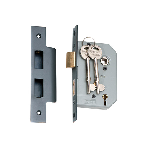 Tradco 5 Lever Mortice Lock Antique Copper 46mm 2158