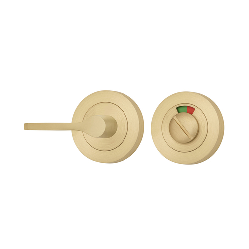Iver Accessibility Round Privacy Turn with Indicator Brushed Brass 21715