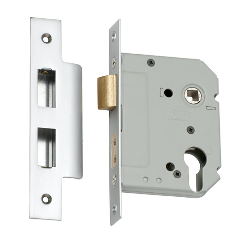 Tradco 2177SC Euro Lock Tradco Satin Chrome 57mm