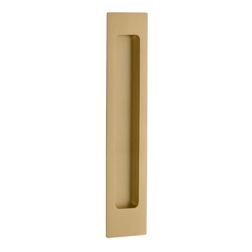 Iver Rectangular Flush Pull Concealed Fix Brushed Brass 21782