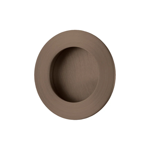 Iver Sliding Door Round Flush Pull Signature Brass 21790
