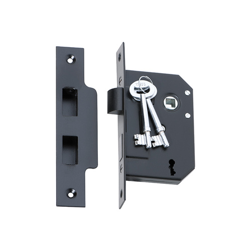 Tradco 2260MB 3 Lever Mortice Lock Matt Black 44mm