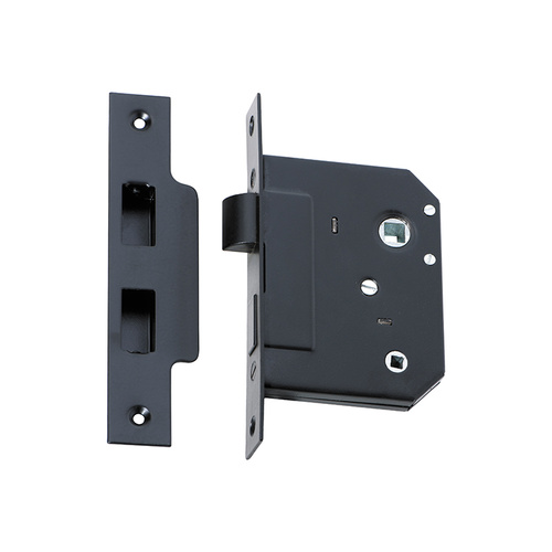 Restocking Soon: ETA End May - Tradco 2262MB Privacy Mortice Lock Matt Black 44mm