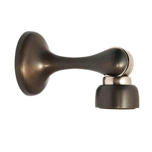 Tradco Magnetic Door Stop 75mm Antique Brass 2292
