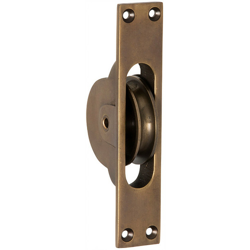 Tradco 2306AB Sash Pulley Antique Brass 25x125mm