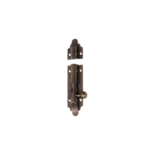 Restocking Soon: ETA Mid May - Tradco 2331 Victorian Barrel Bolt Antique Brass 100x32mm