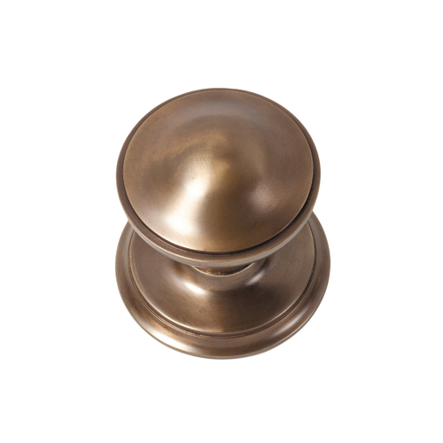 Tradco Classic Round Centre Door Knob Antique Brass 2366