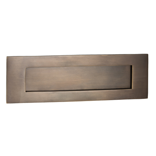 Restocking Soon: ETA Early March - Tradco 2368AB Letter Plate Antique Brass 300x100mm