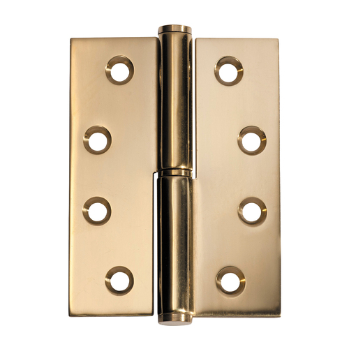 Tradco Lift Off Hinge Left Hand 100mm Polished Brass 2496