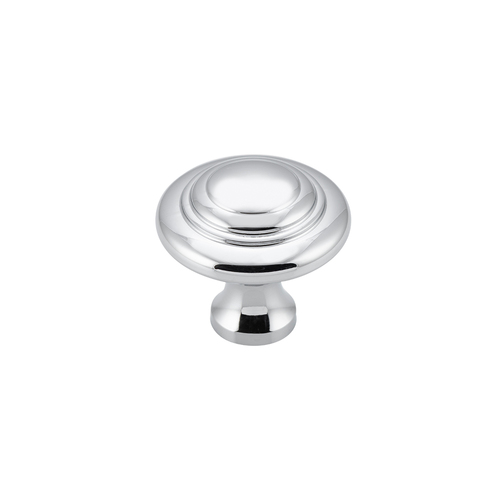 Tradco Domed Cupboard Cabinet Knob 25mm Solid Brass Chrome Plated 3053