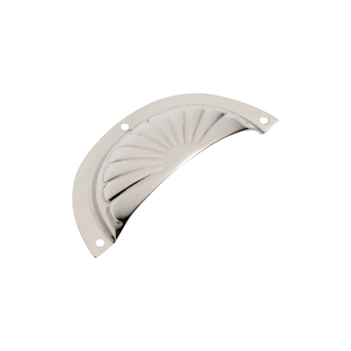 Out of Stock: ETA Early June - Tradco 3136PN Drawer Pull Fluted SB Polished Nickel 97x40mm