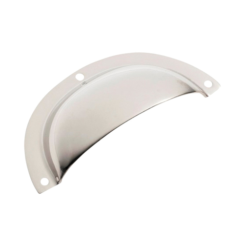 Out of Stock: ETA Early July - Tradco 3137PN Drawer Pull Plain SB Polished Nickel 97x40mm