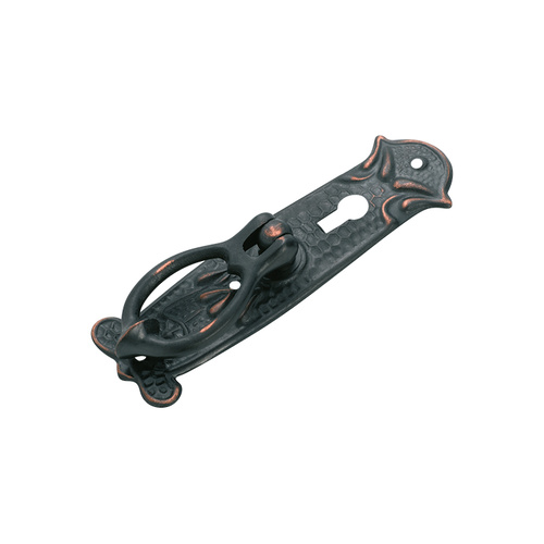 Tradco 3399AC Pedestal Handle SB Antique Copper with Keyhole 30x100mm