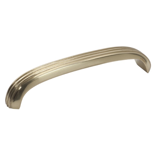 Out of Stock: ETA Mid June - Tradco 3444PB Deco Pull Handle Polished Brass 125x20mm