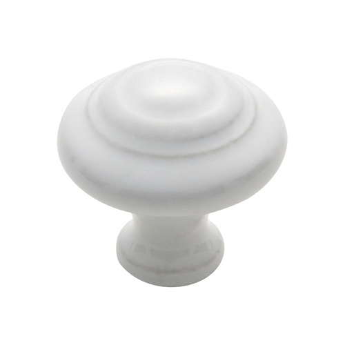 Out of Stock: ETA End October - Tradco 3476WH Porcelain Knob Domed White 38mm