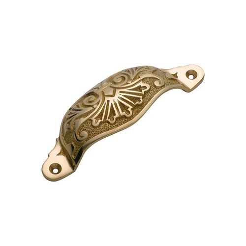 Tradco Ornate Cupped Drawer Pull - Available in Various Finishes