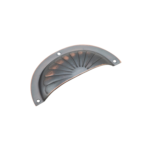Tradco Fluted Sheet Brass Drawer Pull Antique Copper 3560