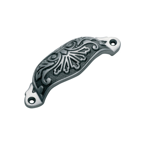 Tradco Ornate Cupped Drawer Pull 110x35mm Polished Metal 3582