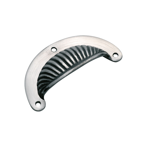 Out of Stock: ETA Early October - Tradco 3589PM Drawer Pull Fluted CI Polished Metal 95x50mm