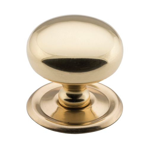 Restocking Soon: ETA End July - Tradco Classic Cupboard Knob 38mm Polished Brass 3653