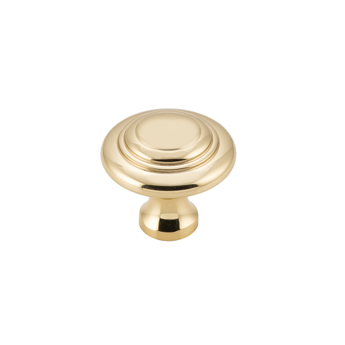 Out of Stock: ETA End July - Tradco Cupboard Knob Domed Polished Brass 25mm 3662