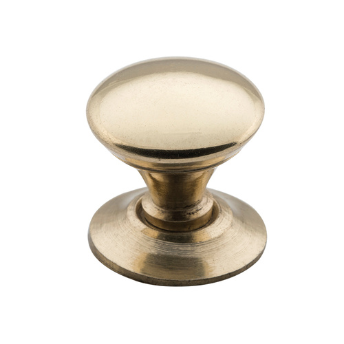 Out of Stock: ETA Early June - Tradco 3665PB Victorian Cupboard Knob Polished Brass 19mm