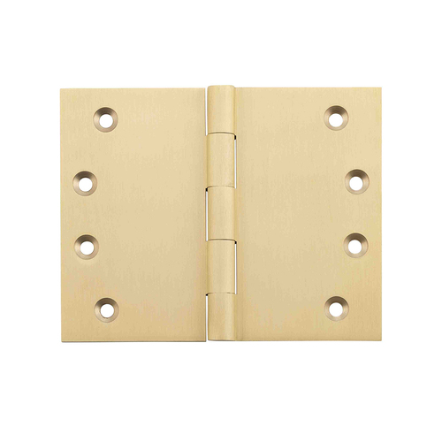 Restocking Soon: ETA Mid May - Tradco Broad Butt Hinge 125mm x 100mm Satin Brass 3681
