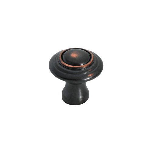 Tradco Domed Cupboard Cabinet Knob 25mm Solid Brass Antique Copper 3685