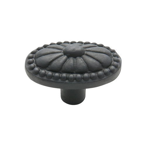 Out of Stock: ETA November - Tradco 3693AF Knob Oval Fluted CI Antique Finish 54x35mm