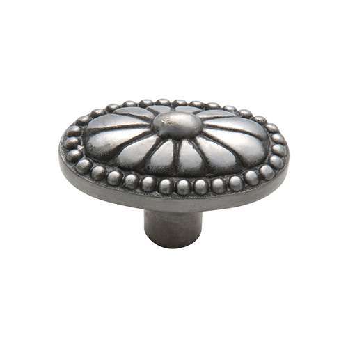 Restocking Soon: ETA Early July - Tradco 3694PM Knob Oval Fluted CI Polished Metal 54x35mm