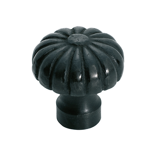 Out of Stock: ETA Early September - Tradco 3701AF Cupboard Knob Fluted CI Antique Finish 32mm