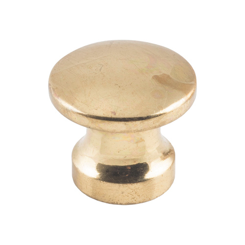 Out of Stock: ETA Mid August - Tradco 3710PB Cupboard Knob Polished Brass 13mm
