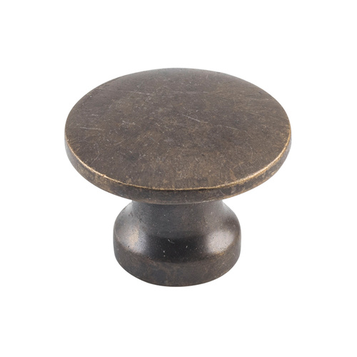 Out of Stock: ETA Mid June - Tradco 3716AB Cupboard Knob Antique Brass 16mm