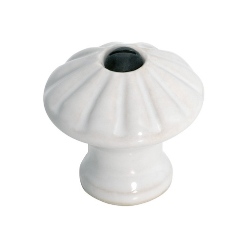 Tradco 3736WH Porcelain Knob Face Fix White 35mm