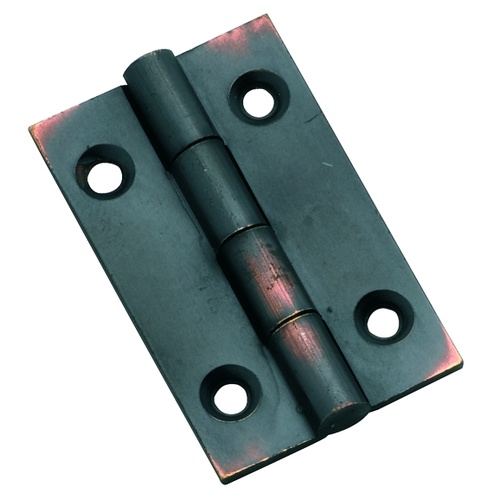 Tradco 3744AC Hinge Fixed Pin Antique Copper 38x22mm