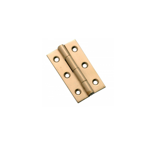 Out of Stock: ETA Mid June - Tradco 3752PB Hinge Fixed Pin Polished Brass 50x28mm
