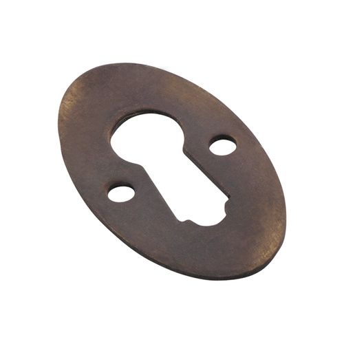 Out of Stock: ETA Mid March - Tradco 3812AB Oval Escutcheon SB Antique Brass 16x28mm