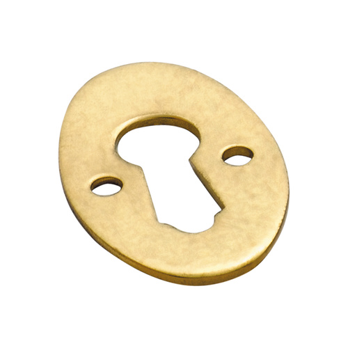 Tradco 3819PB Oval Escutcheon SB Polished Brass 16x28mm