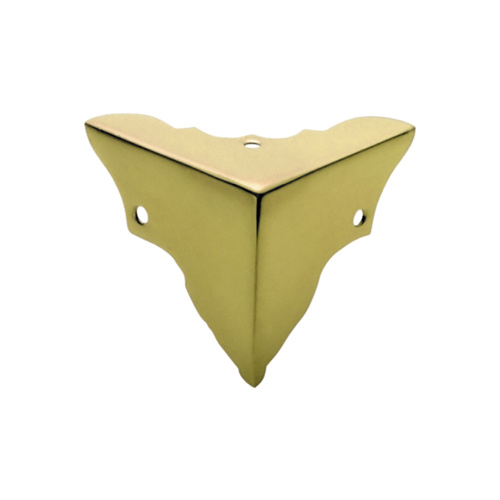 Tradco 3861PB Large Box Corner SB Polished Brass 47x47x40mm