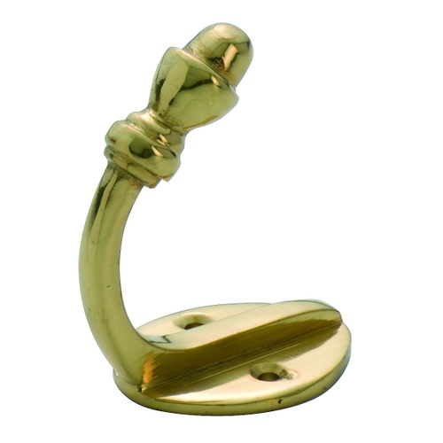 *WSL DISCONTINUED* Tradco 3928PB Robe Hook Polished Brass P70mm