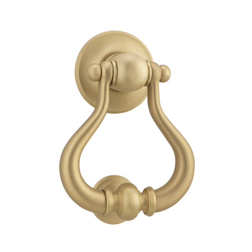 Iver Sarlat Door Knocker Concealed Fix 137mm Brushed Brass 4503