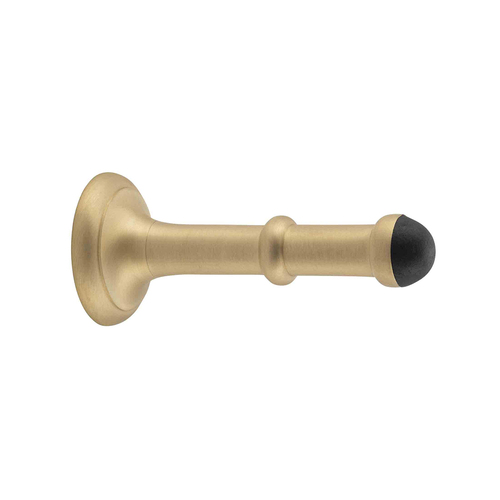 Tradco Door Stop Concealed Fix Large Satin Brass 100mm 4506 