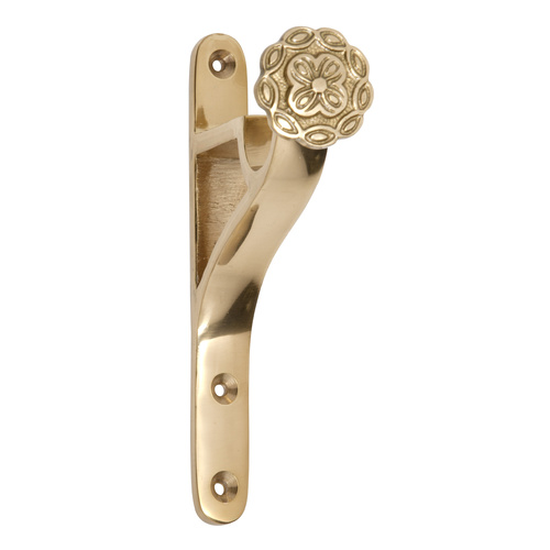 Out of Stock: ETA End May - Tradco 4600PB Curtain Bracket End 19mm Polished Brass 