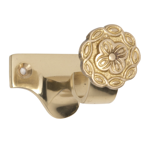 Tradco 4601PB Curtain Bracket Centre 19mm Polished Brass 