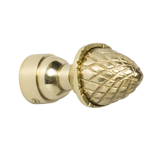 Tradco 4612PB Acorn Finial 19mm Polished Brass 60x34mm